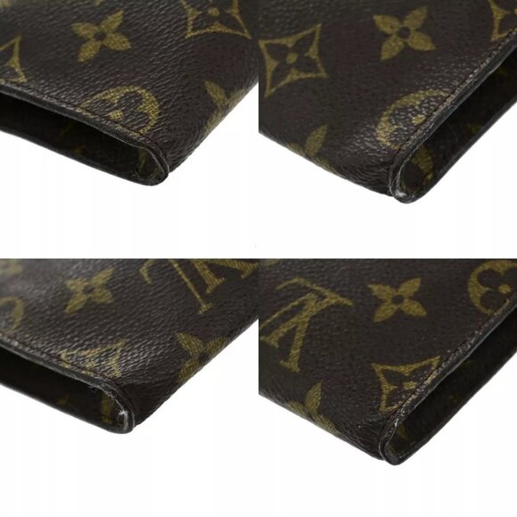 LOUIS VUITTON Logo BUCKET PM Pouch Bag Monogram Leather Brown France 60EE072 - Picture 6 of 13